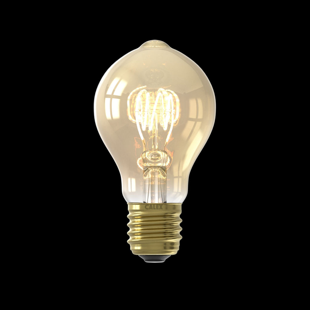 Calex LED Flex Filament GLS Lamp A60DR, Gold, E27, Dimmable 1001000500