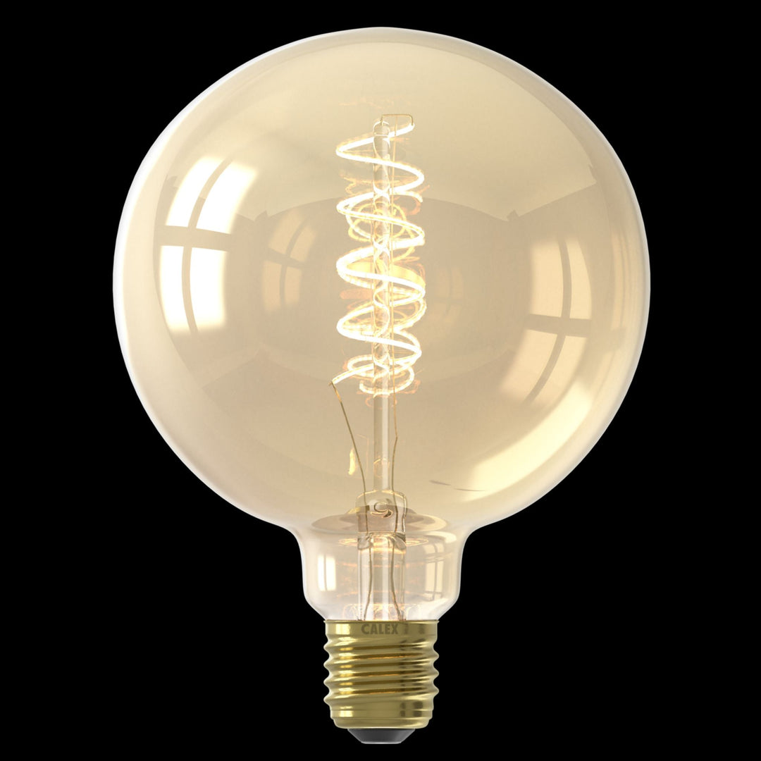 Calex LED Flex Filament Globe Lamp G125, Gold, E27, Dimmable 1001002200