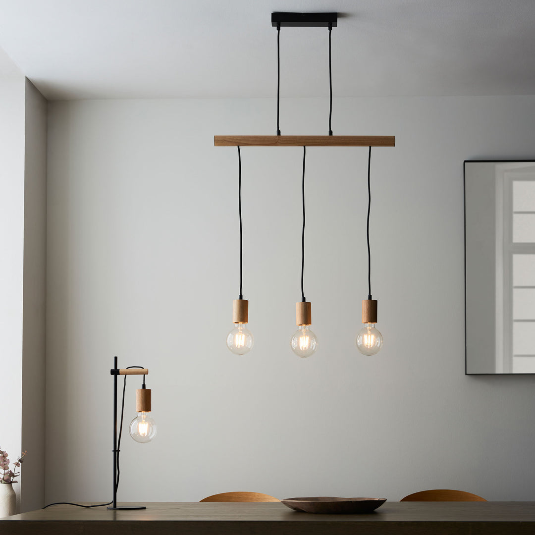 Sven 3lt Linear Pendant Wood