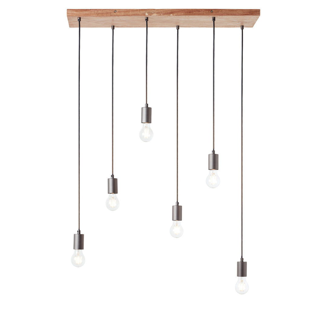 Stellan 6lt Linear Pendant Wood