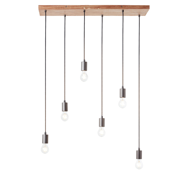 Stellan 6lt Linear Pendant Wood