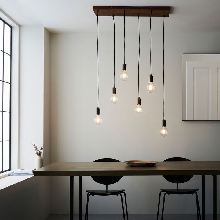 Stellan 6lt Linear Pendant Wood