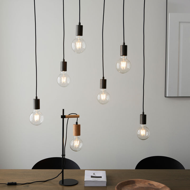 Stellan 6lt Linear Pendant Wood