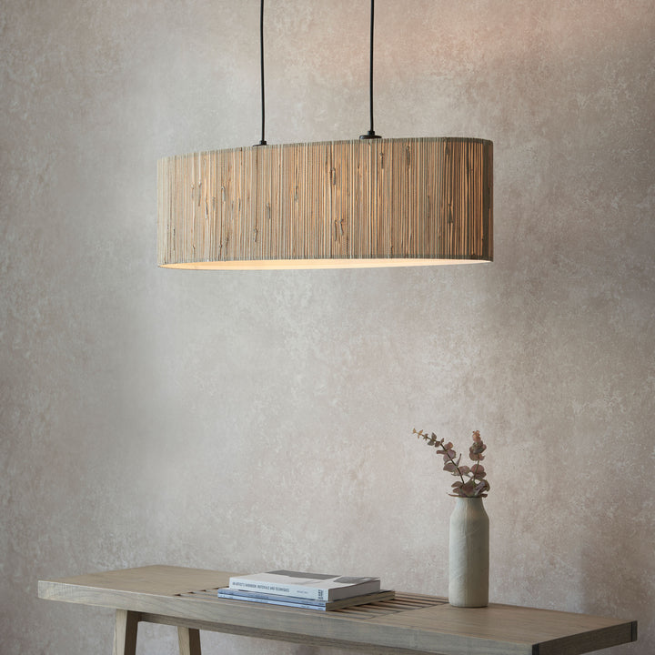 Longshore 2lt Linear Pendant Wood