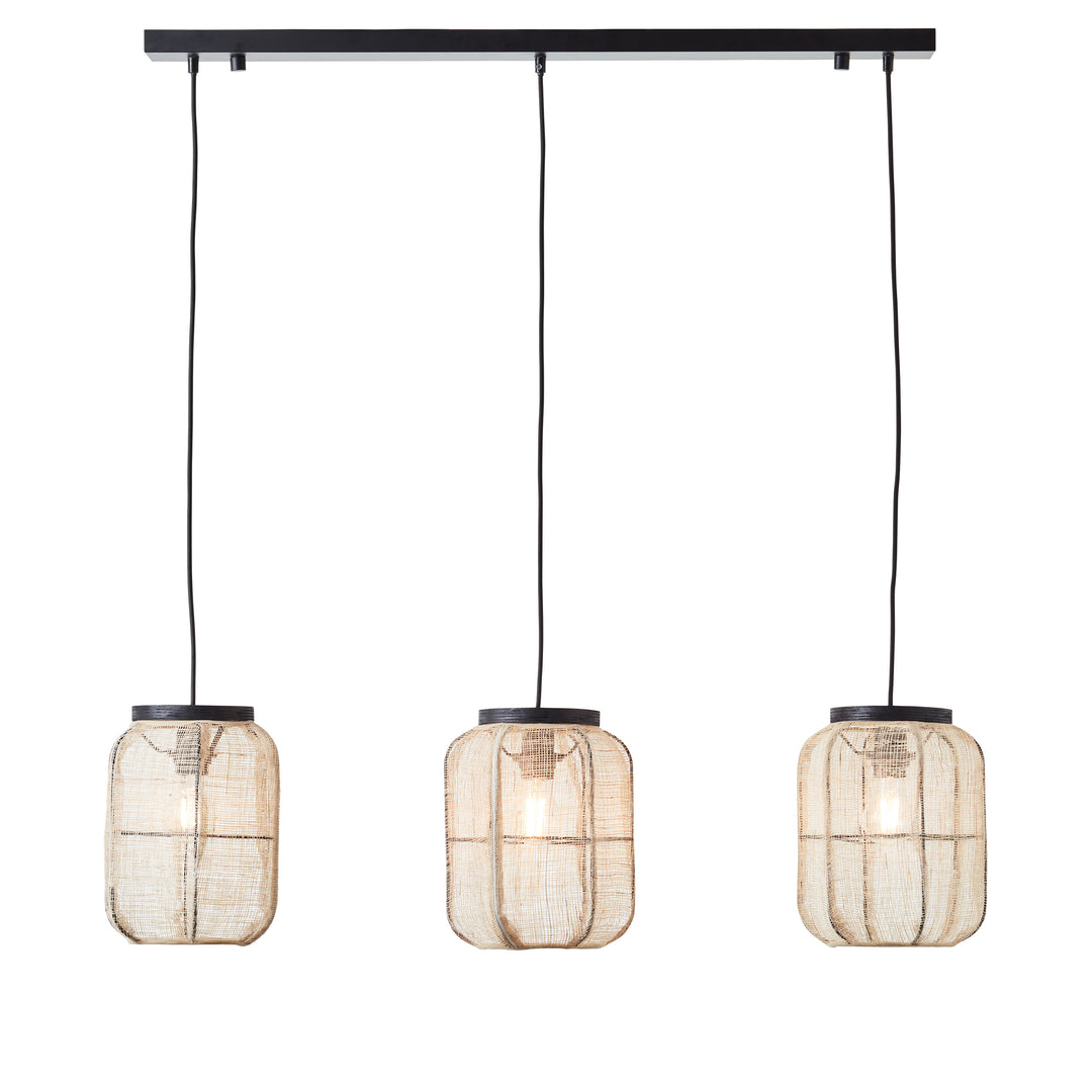 Zaire 3lt Linear Pendant Black