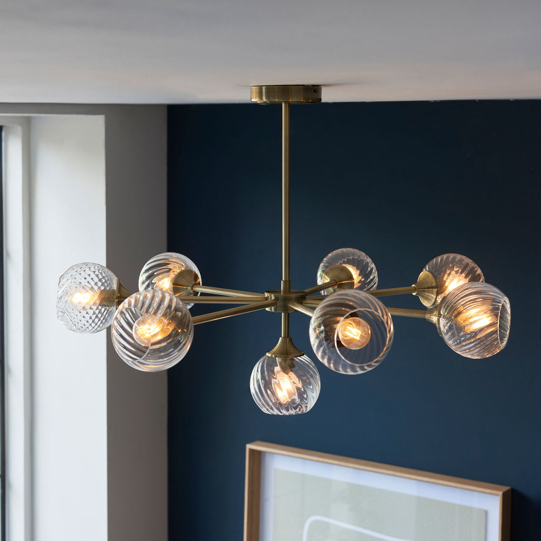 Allegra 8lt Pendant Brass