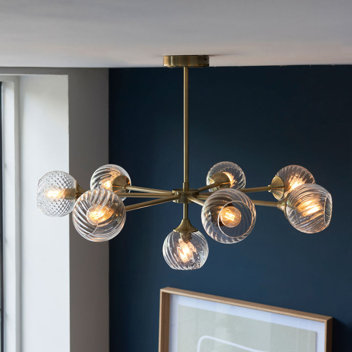 Allegra 8lt Pendant Brass