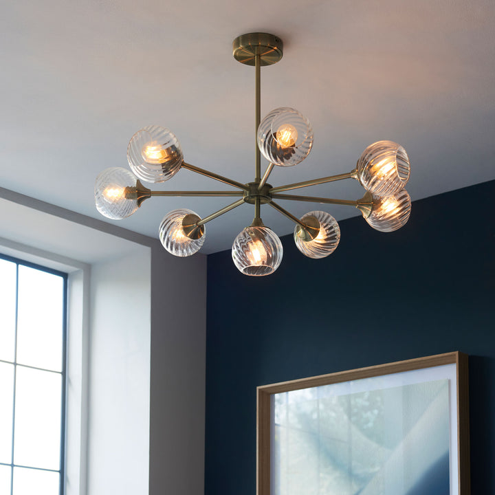 Allegra 8lt Pendant Brass