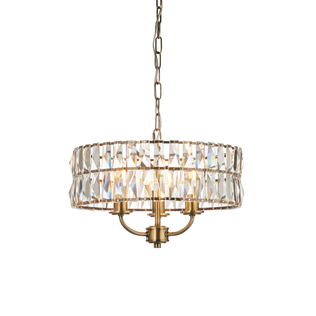 Clifton 3lt Pendant Brass