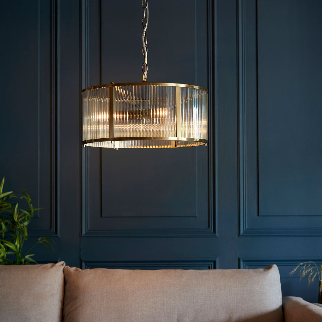 Ridgeton 3lt Pendant Brass