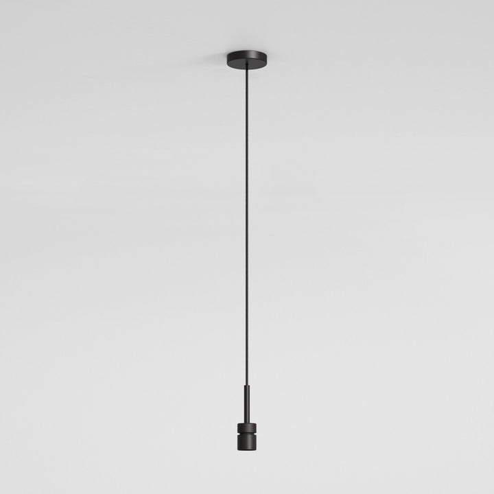 Matt Black version of Astro Pendant Suspension Kit 4, minimalist profile