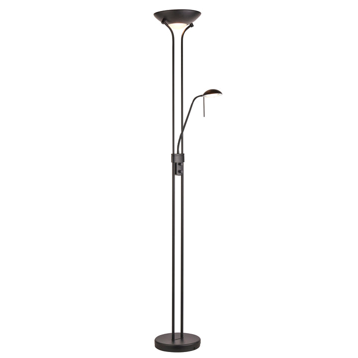 Rome Mother & Child Task Floor Lamp | Matt Black Black