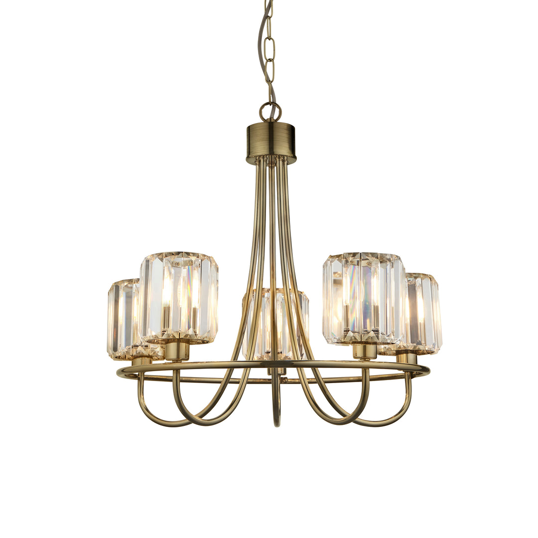 Berenice 5lt Pendant Brass