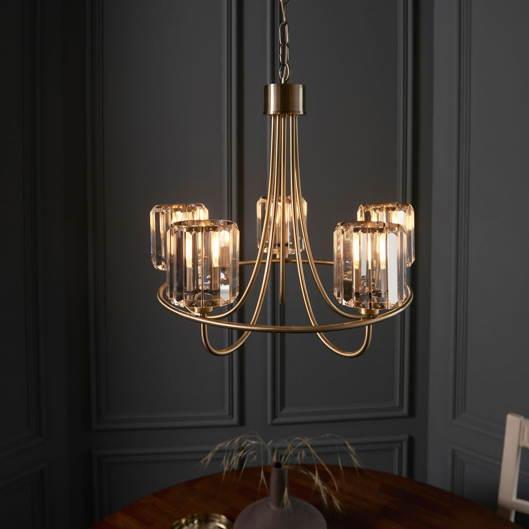 Berenice 5lt Pendant Brass