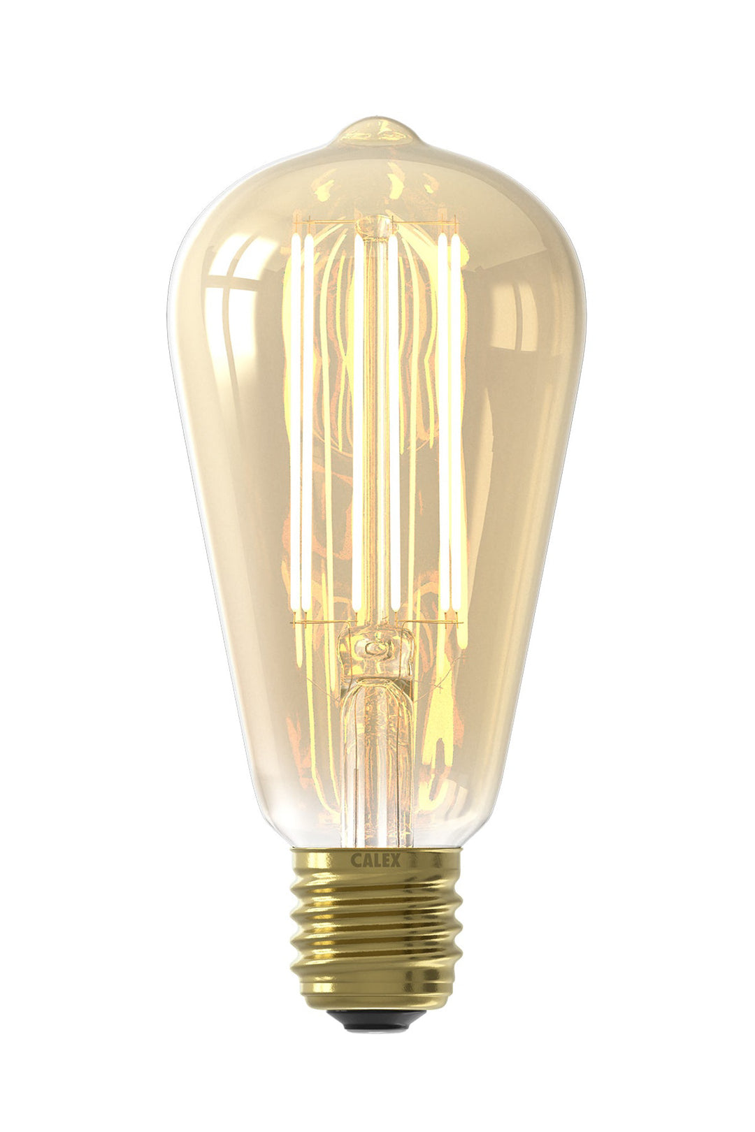 Calex LED Warm Filament Rustic Lamp ST64, Gold, E27, Dimmable 1101001800