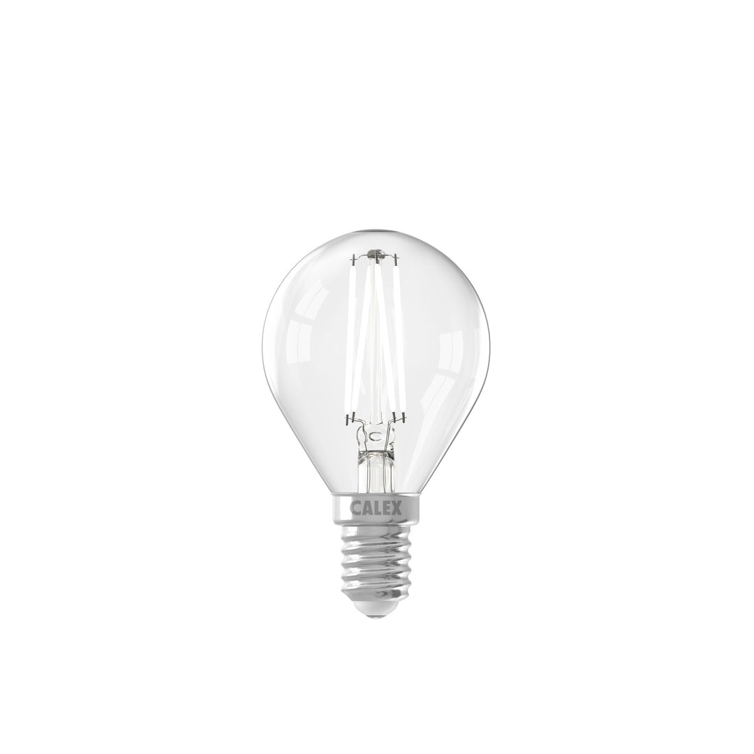 Calex LED Functional Filament Ball Lamp P45, Clear, E14, Dimmable 1101004200