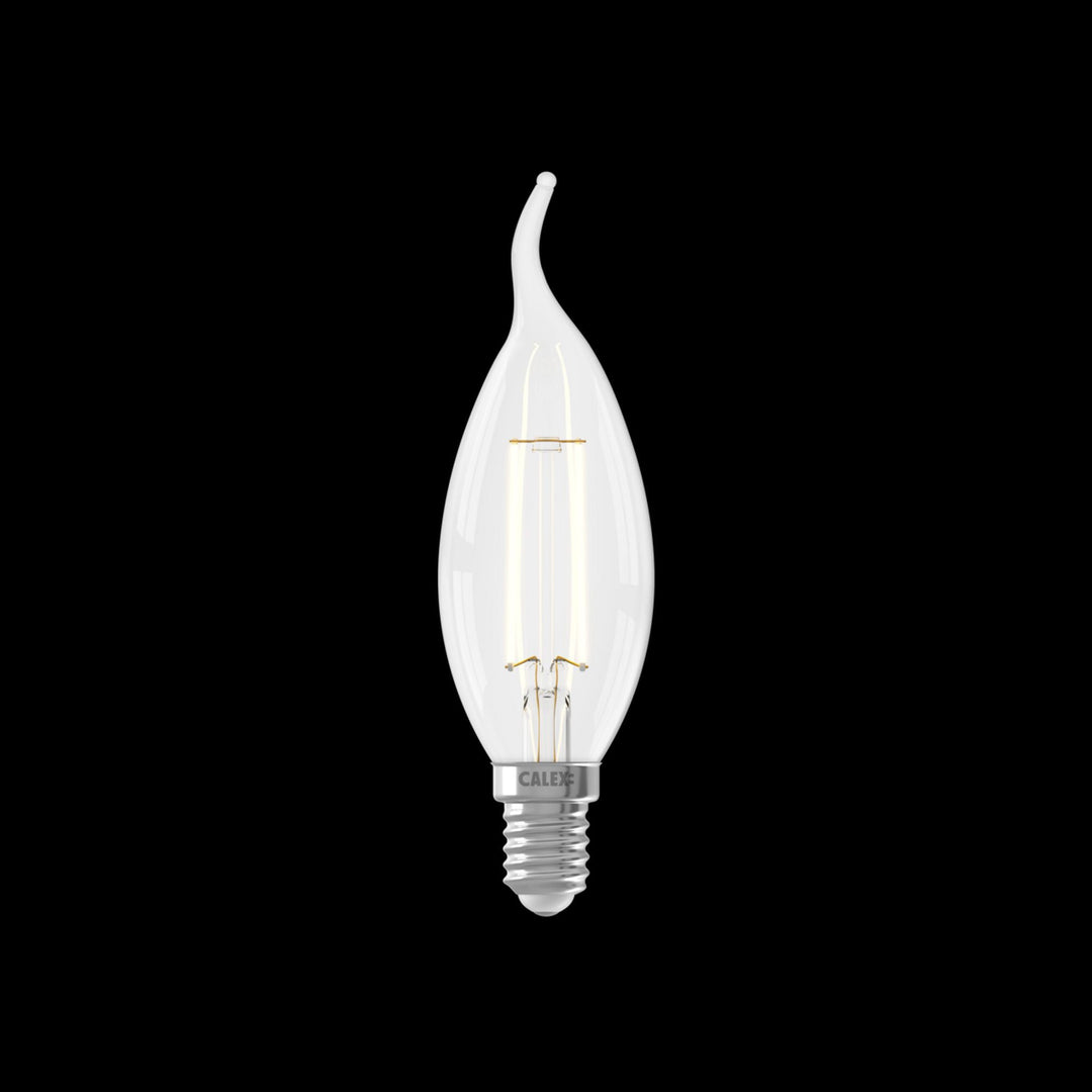 Calex LED Functional Filament Candle-Tip Lamp BXS35, Clear, E14, Dimmable 1101005600