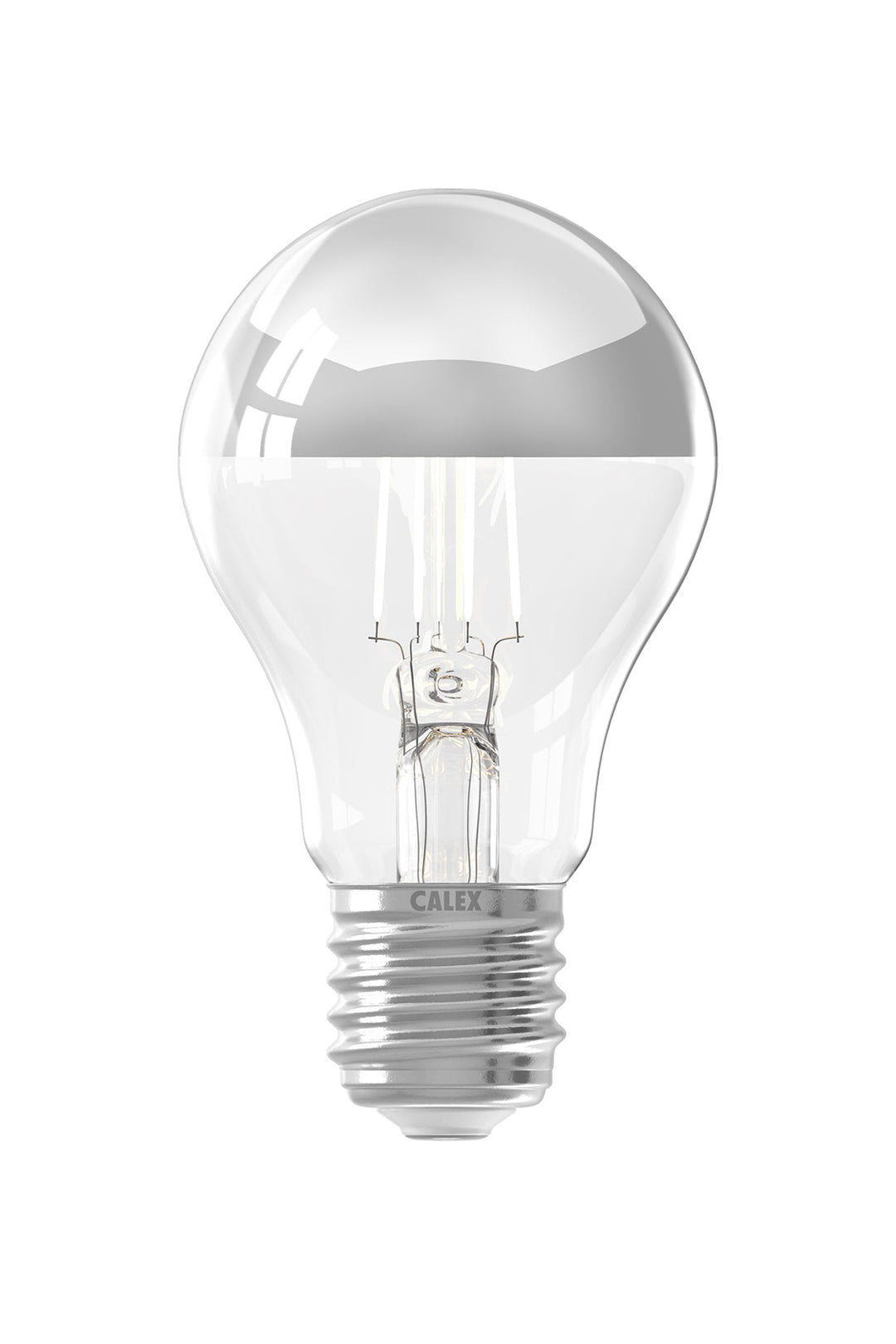 Calex LED Warm Filament Top-Mirror GLS Lamp A60, Chrome, E27, Dimmable 1101006600