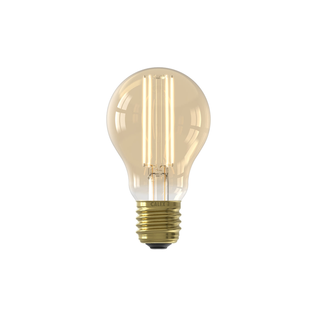 Calex LED Warm Filament GLS Lamp A60, Gold, E27, Dimmable 1101007300