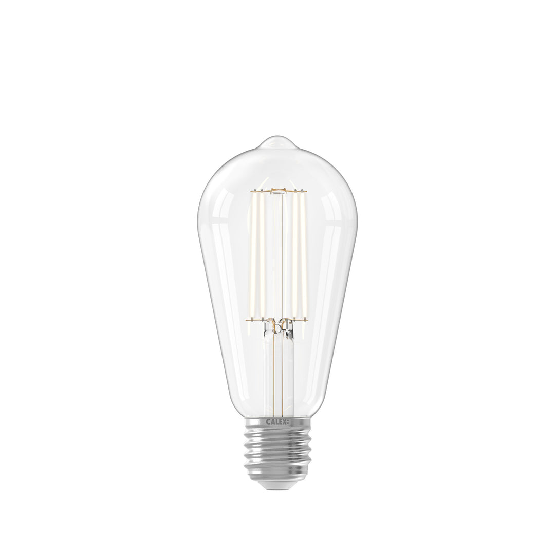 Calex Rustic ST64 Clear Straight Filament, E27, Dimmable with LED Dimmer 1101009600