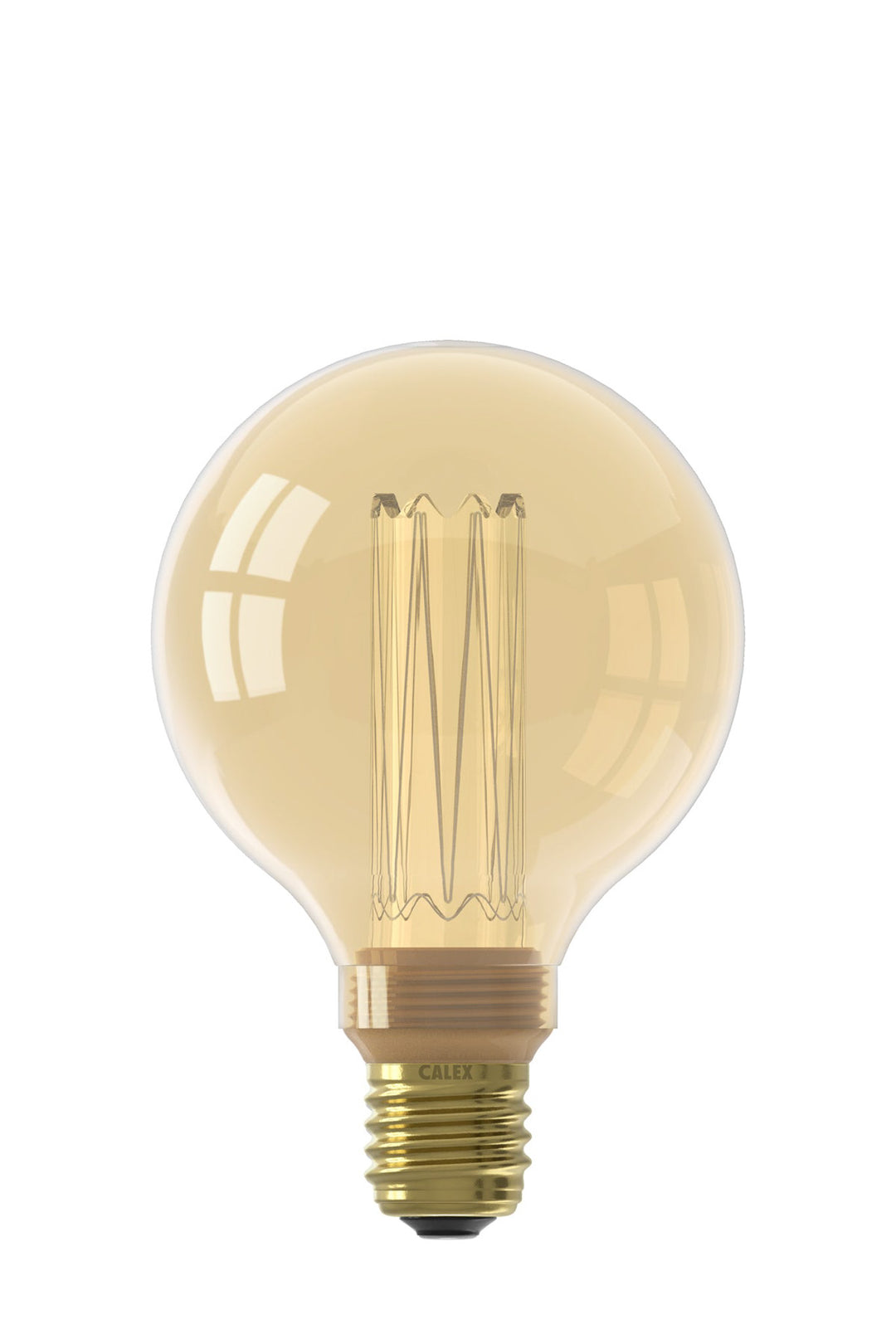 Calex LED Glass Fibre Globe G95 Gold, E27, Dimmable with LED Dimmer 1201001300