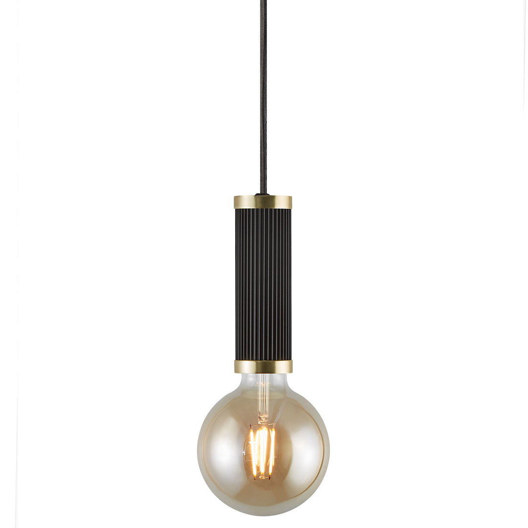 Galloway Pendant Light/Brass Black/Brass