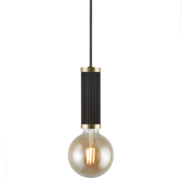 Galloway Pendant Light/Brass Black/Brass