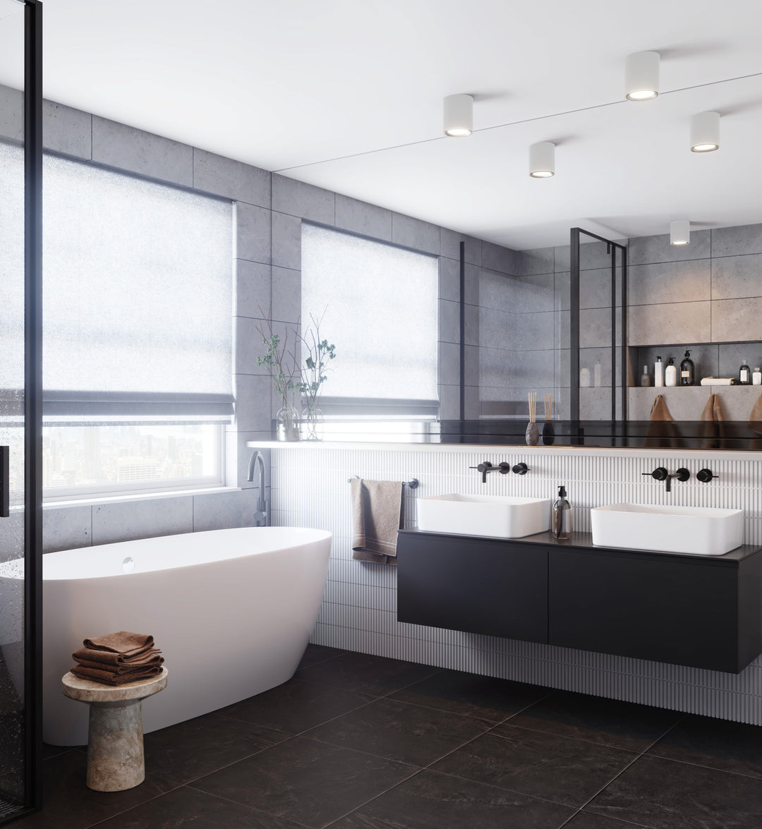 Landon Long| Bath |Black Bathroom Light Black