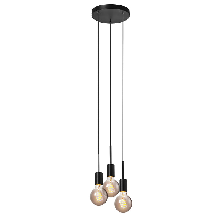 Paco |3- Pendant | Black Pendant Light Black