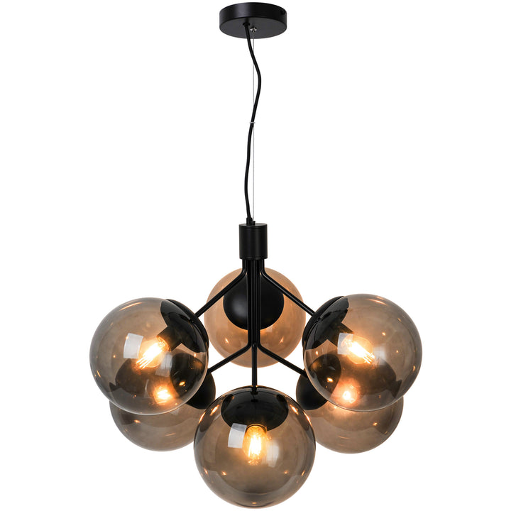 Ivona | 6-Pendant | Black Pendant Light Black