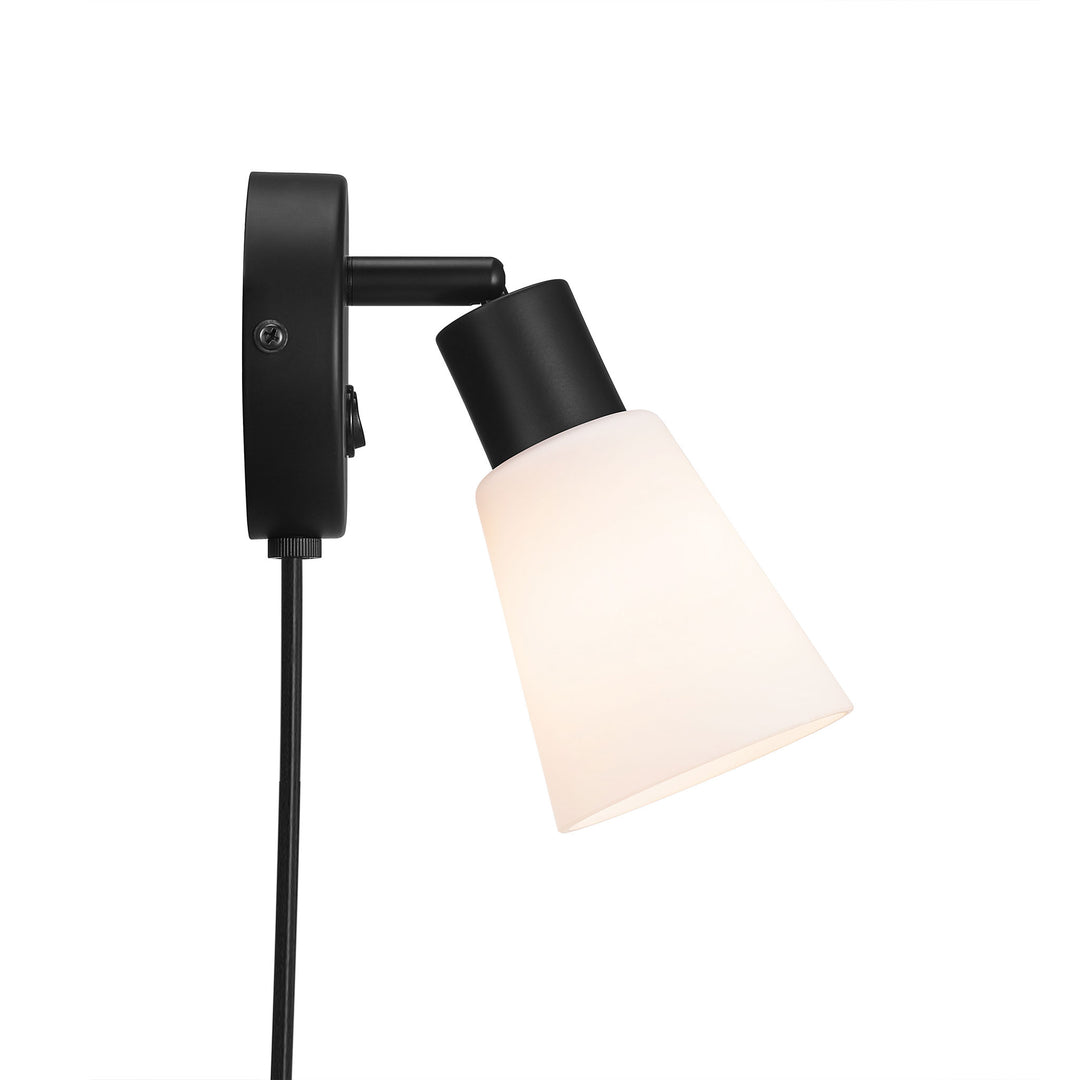 Cole | Wall | Black/Opal Wall Light Black