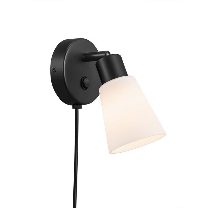 Cole | Wall | Black/Opal Wall Light Black