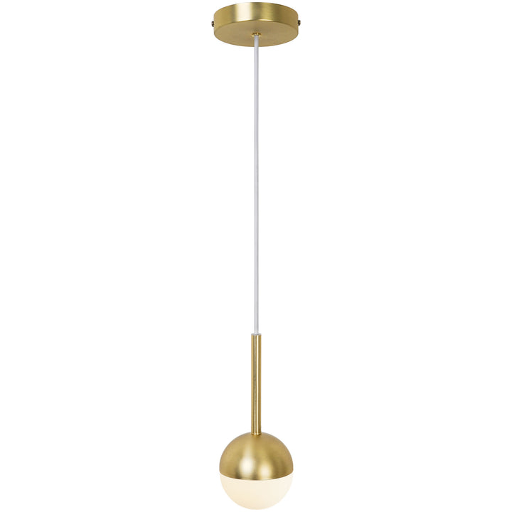 Contina | Pen. | Brass/Opalw. Pendant Light Brass