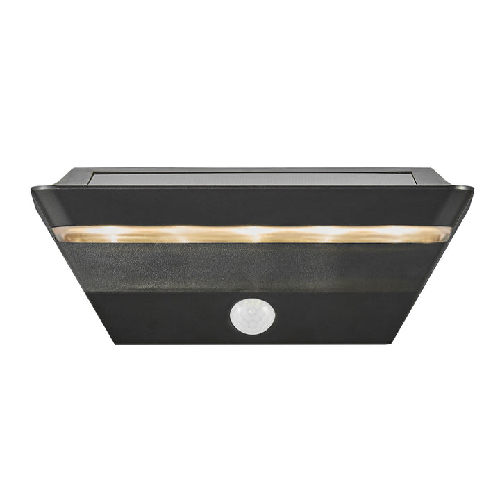 Agena | Wall | Solar | Black Wall Light Black