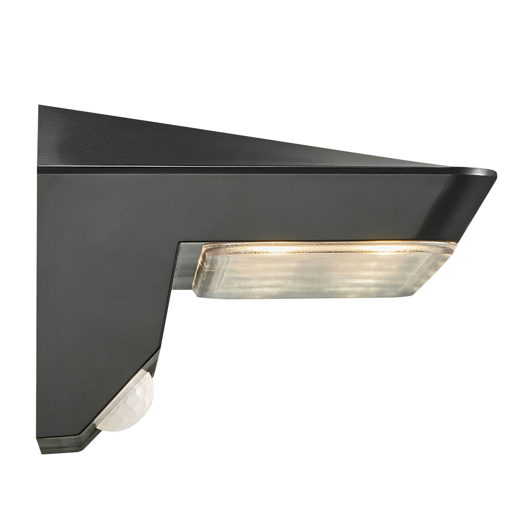 Agena | Wall | Solar | Black Wall Light Black