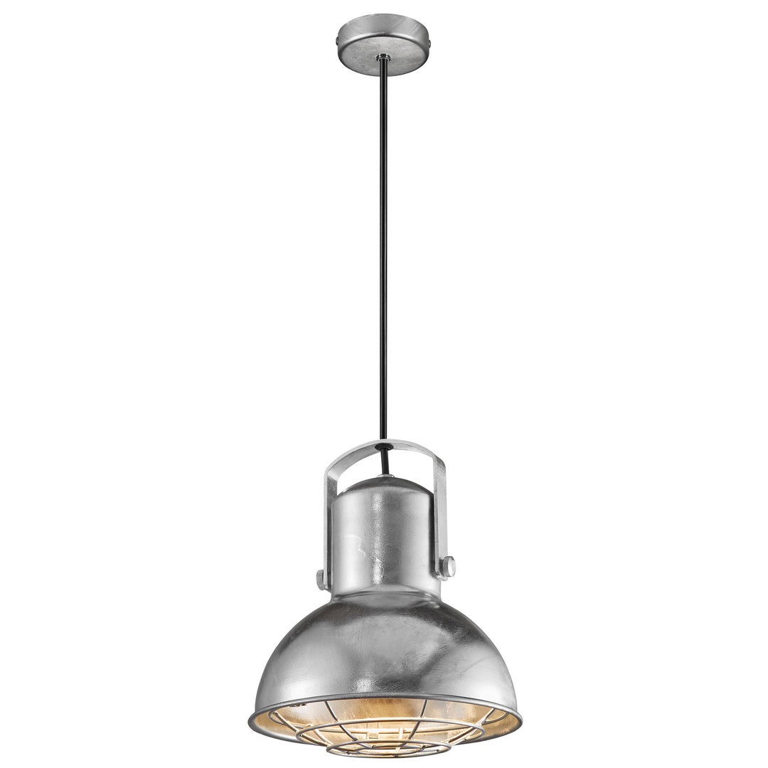 Porter 21 Pendant E27 Galv Pendant Light Galvanized