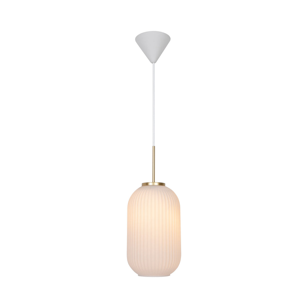 Milford 20 2.0 Pendant Brass / Opal Pendant Light Opal white Opal white