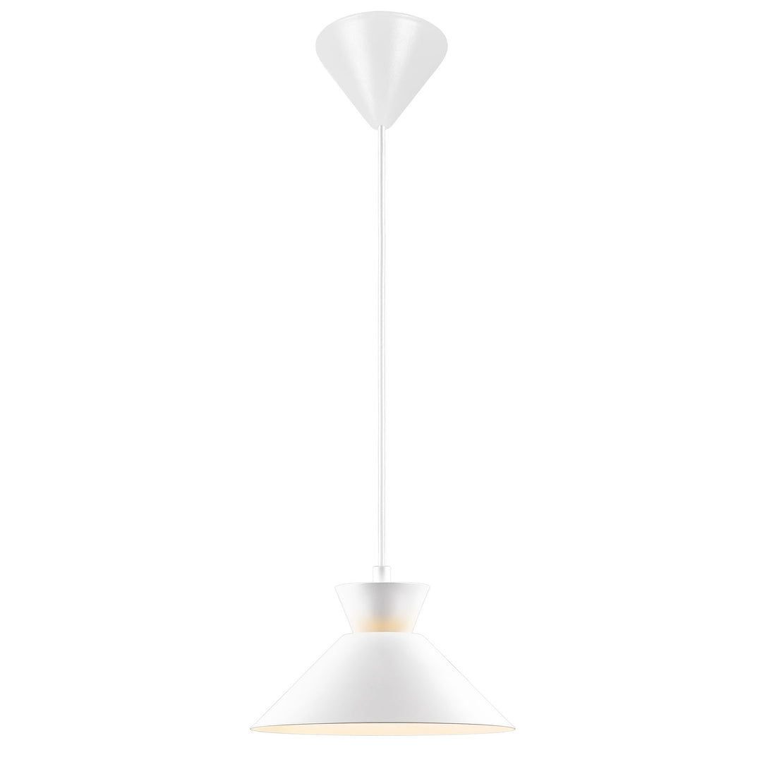 Dial 25 Pendant E27 White Pendant Light White