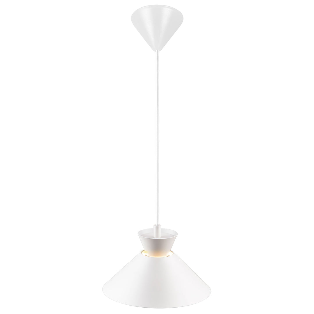 Dial 25 Pendant E27 White Pendant Light White