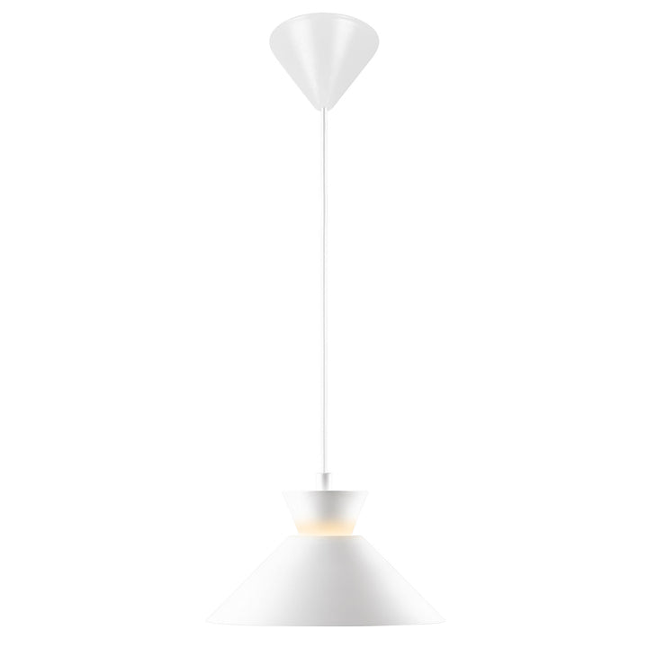 Dial 25 Pendant E27 White Pendant Light White