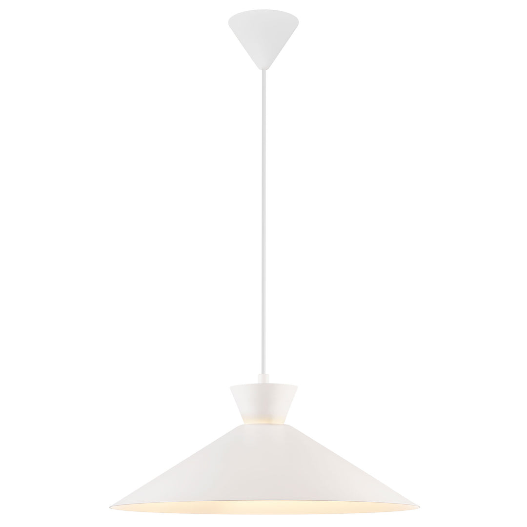 Dial 45 Pendant E27 White Pendant Light White