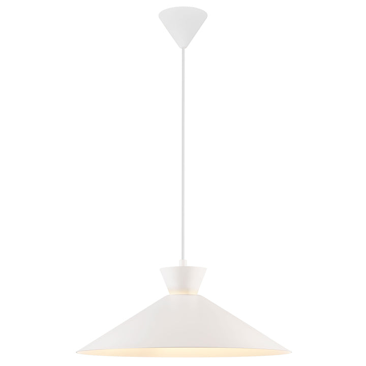 Dial 45 Pendant E27 White Pendant Light White