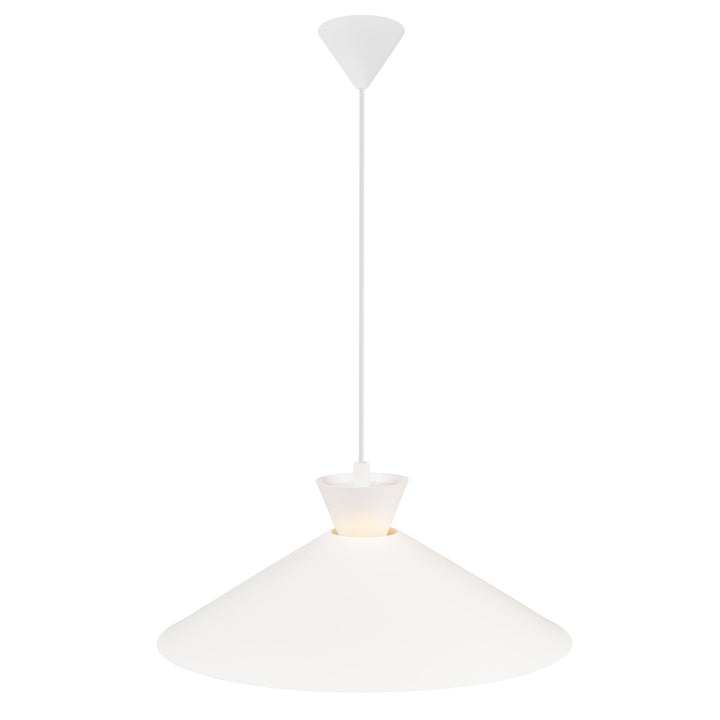 Dial 45 Pendant E27 White Pendant Light White