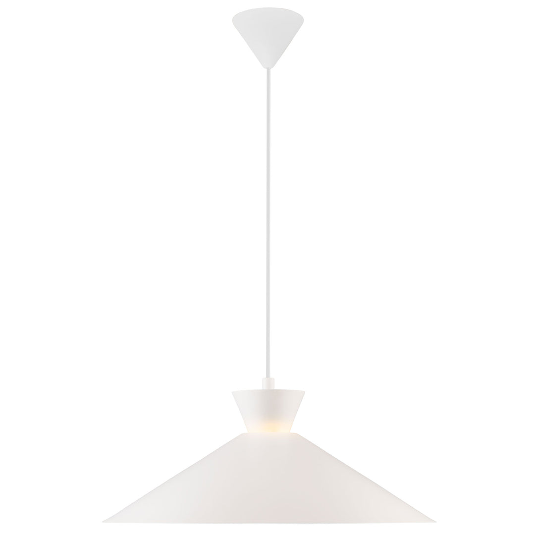 Dial 45 Pendant E27 White Pendant Light White