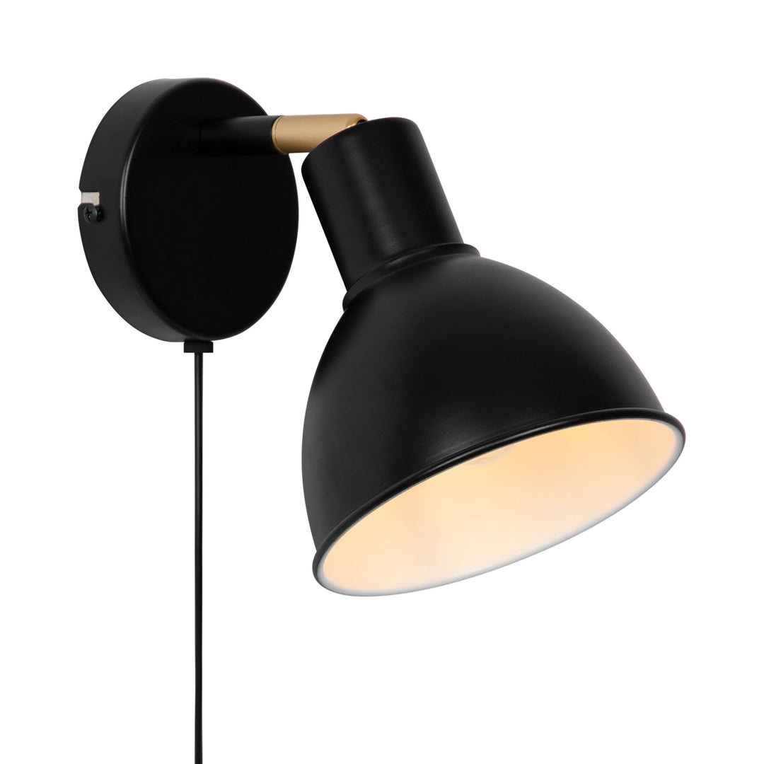 Pop Wall E27 Matt Black Wall Light Matt black