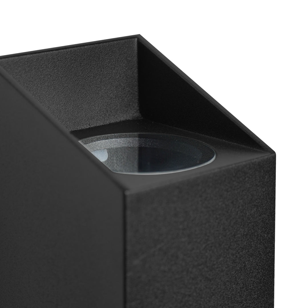 Nico Square 22 GU10 Black Wall Light Black