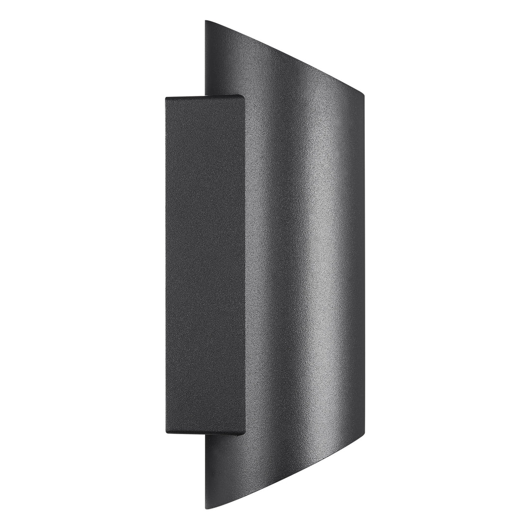 Nico Round 22 GU10 Black Wall Light Black