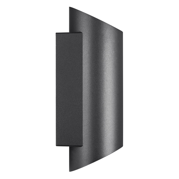 Nico Round 22 GU10 Black Wall Light Black