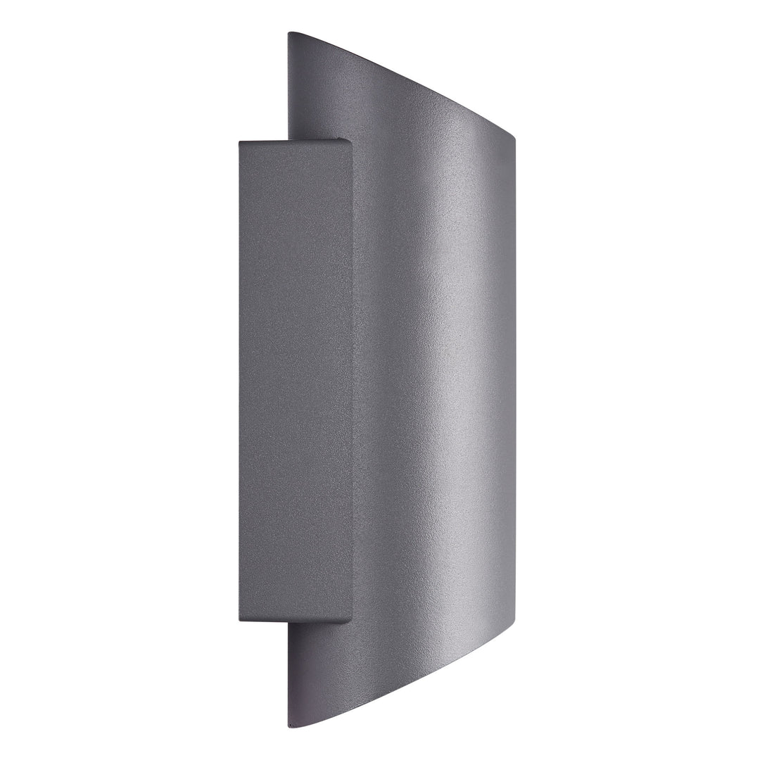 Nico Round 22 GU10 Anthrasite Wall Light Anthracite