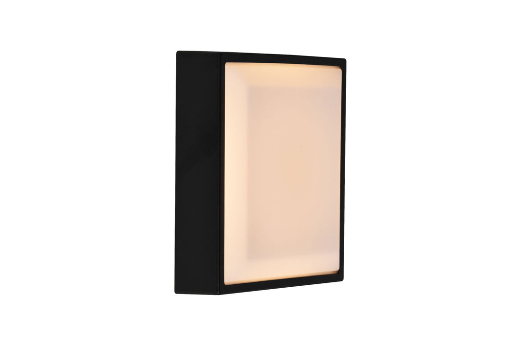 Oliver Square LED Black Wall Light Black